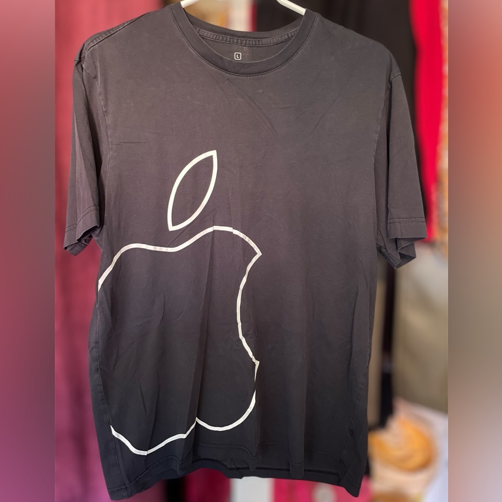 Apple Park Cupertino Black Ltd Ed Employee T-shirt Big Logo One Infinite Loop L